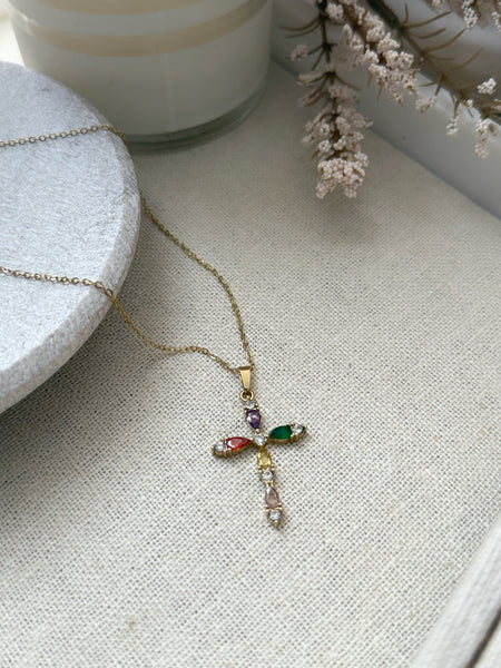 8305JN - Thin Cross Gold Filled Necklace