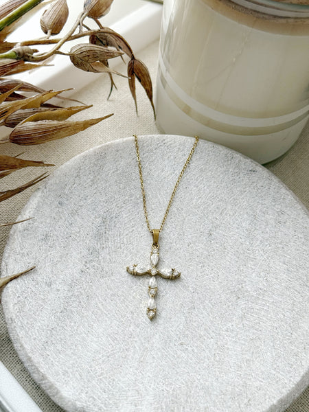 8305JN - Thin Cross Gold Filled Necklace