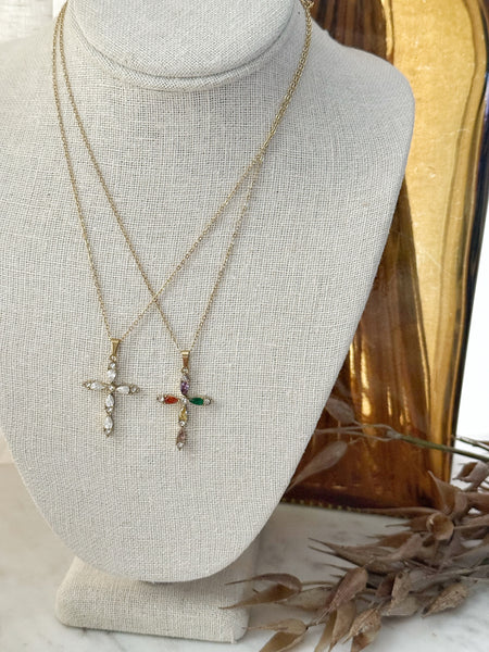 8305JN - Thin Cross Gold Filled Necklace