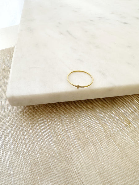 8440JR -  Nova Cross Gold Filled Ring
