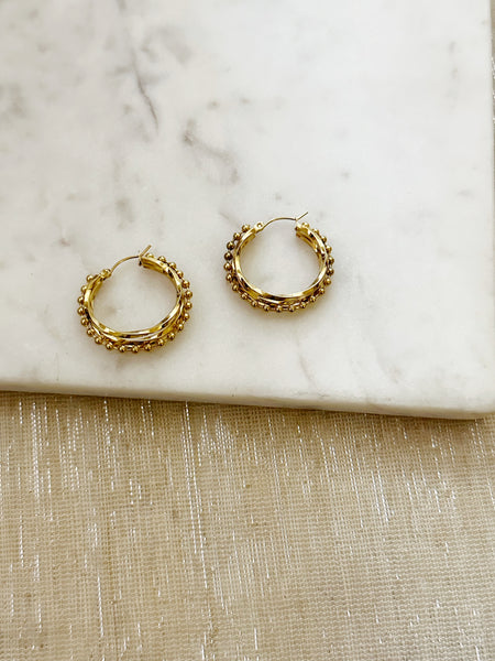 8357JE - Tony Gold Filled Hoop Earrings