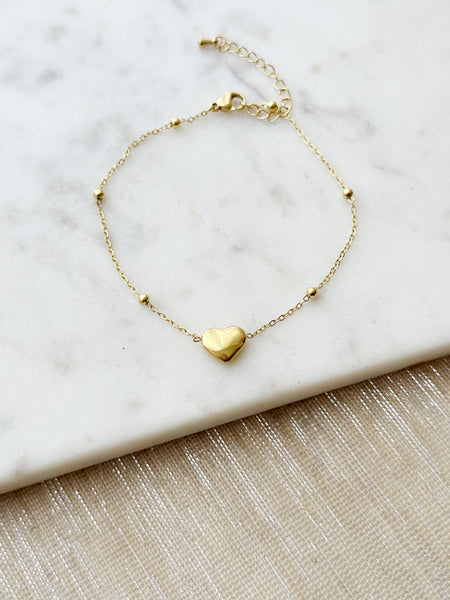 8433JA -  Heart Gold Filled Anklet
