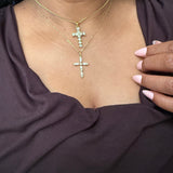 Gold necklace with a cross pendant