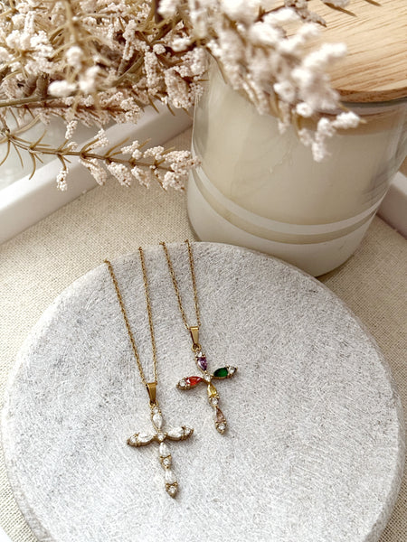 8305JN - Thin Cross Gold Filled Necklace