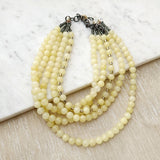 8806JN.b - Zahara Beaded Necklace in Yellow