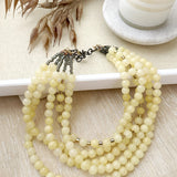 8806JN.b - Zahara Beaded Necklace in Yellow