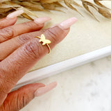 8328JR - Butterfly Mini Adjustable Gold Filled Ring
