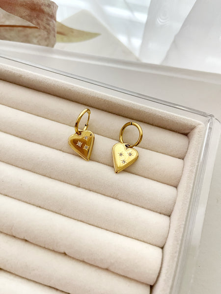 8350JE - Liza Heart Gold Filled Earrings