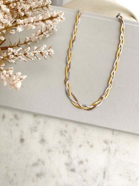 8832JN.a - Evelyn Mixed Metal Gold Filled Necklace