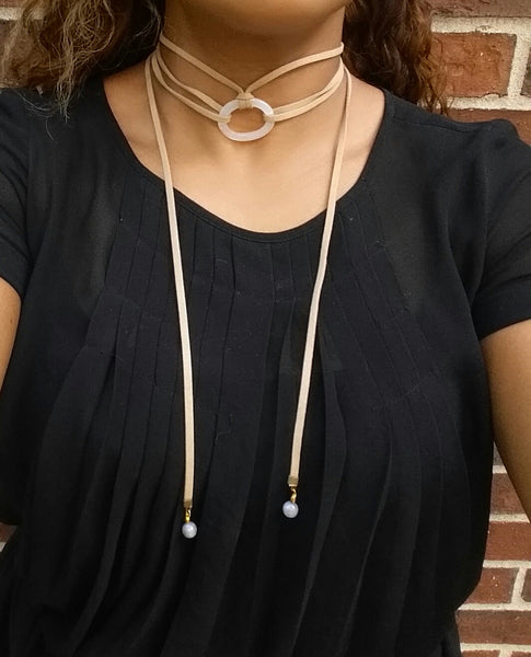 8703JN.a - DownPour Choker in Nude