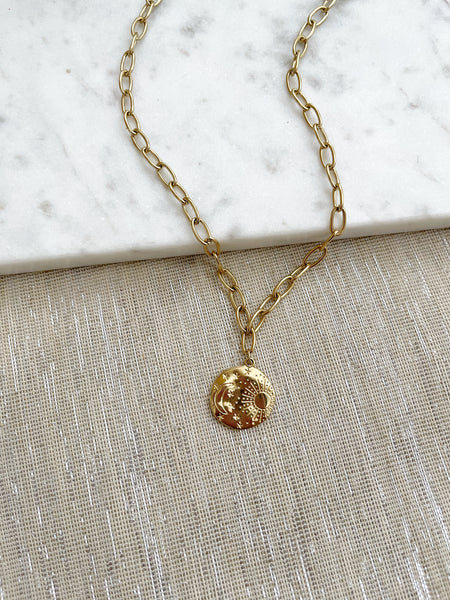8827JN - Moon and Sun Gold Filled Necklace