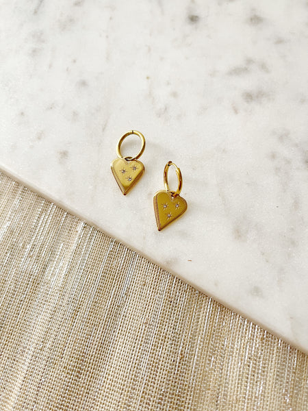 8350JE - Liza Heart Gold Filled Earrings