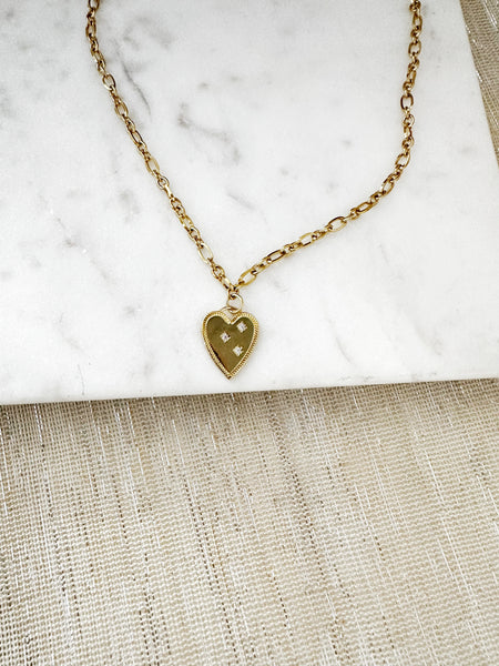 8352JN -  Love Heart Charm Necklace