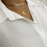 8832JN.a - Evelyn Mixed Metal Gold Filled Necklace