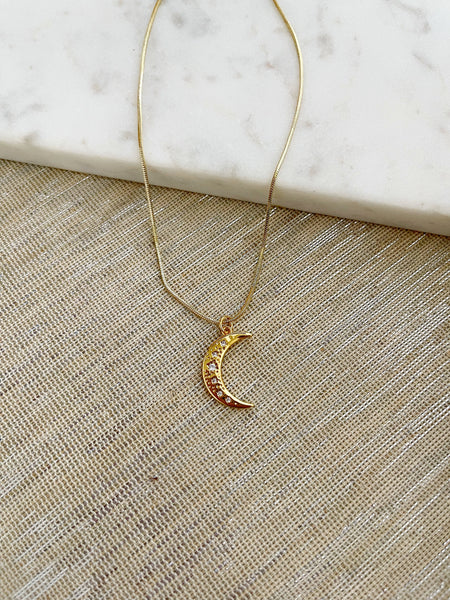 8825JN - Gemma Moon Charm Necklace