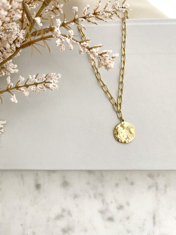 8827JN - Moon and Sun Gold Filled Necklace
