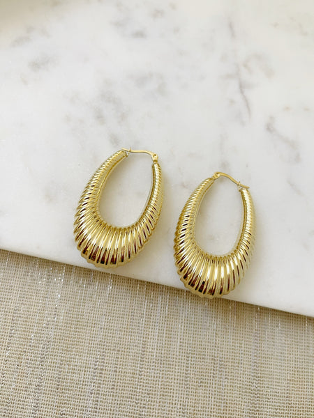 8338JE - Jilian Gold Filled Hoop Earrings