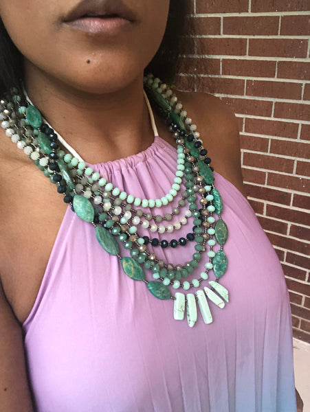 8317JN - Turquoise Layers Necklace