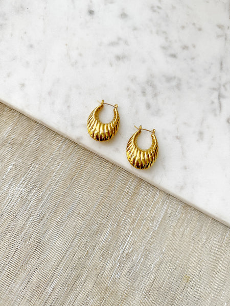 8356JE - Azalea Gold Filled Hoop Earrings