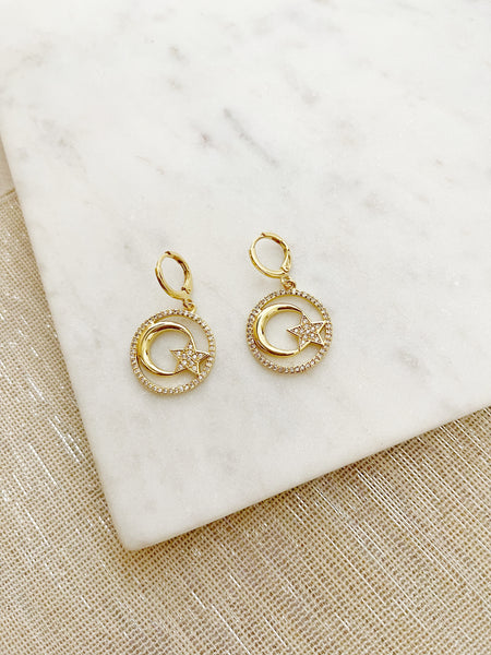 8853JE - Moon and Stars Earrings