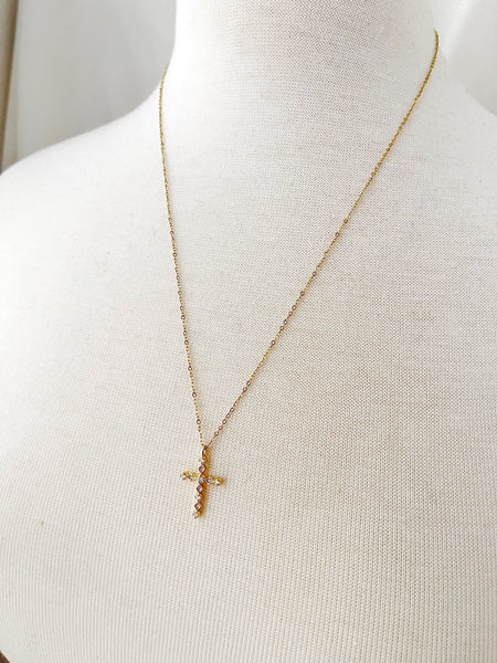 8862JN -  Aria Cross Charm Necklace