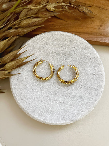 8357JE - Tony Gold Filled Hoop Earrings