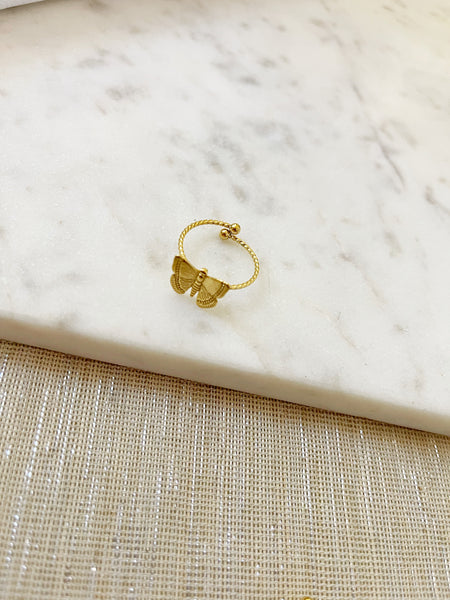 8329JR - Butterfly Adjustable Gold Filled Ring