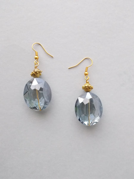 8017JE - RainDrop Earrings, in Light Grey