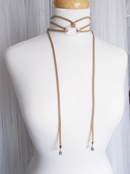 8703JN.a - DownPour Choker in Nude