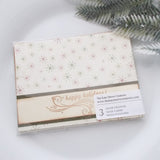 No. 042 - Red and Green Snowflake Christmas Cards - Set of 3