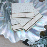 No. 042 - Red and Green Snowflake Christmas Cards - Set of 3