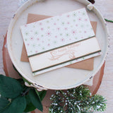 No. 042 - Red and Green Snowflake Christmas Cards - Set of 3