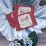 No. 043 -  Red Snowflake Christmas Cards, Set of 3