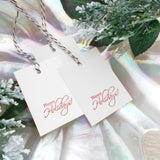 No. 146 - Happy Holidays Gift Tags, in Red - Set of 10