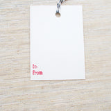 No. 146 - Happy Holidays Gift Tags, in Red - Set of 10