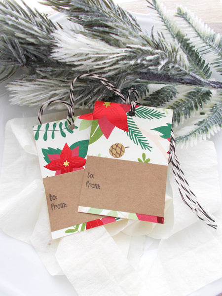 No. 152 - Poinsettia Gift Tags - Set of 10
